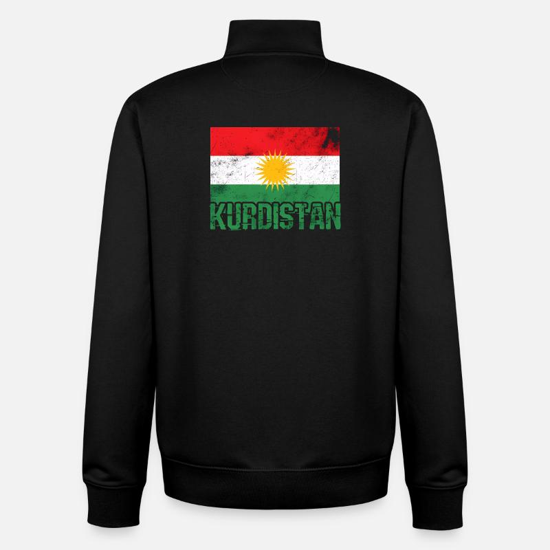 Kurdisches Friedenssymbol mit Kurdistan Kurden  - Unisex Organic Zip Sweatshirt von Stanley/Stella - Schwarz
