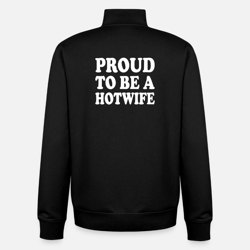 Proud to be a cuckold - Unisex Organic Zip Sweatshirt by Stanley/Stella - black