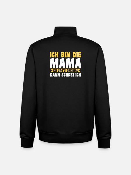 Mutter Team Mama - Unisex Organic Zip Sweatshirt von Stanley/Stella - Schwarz