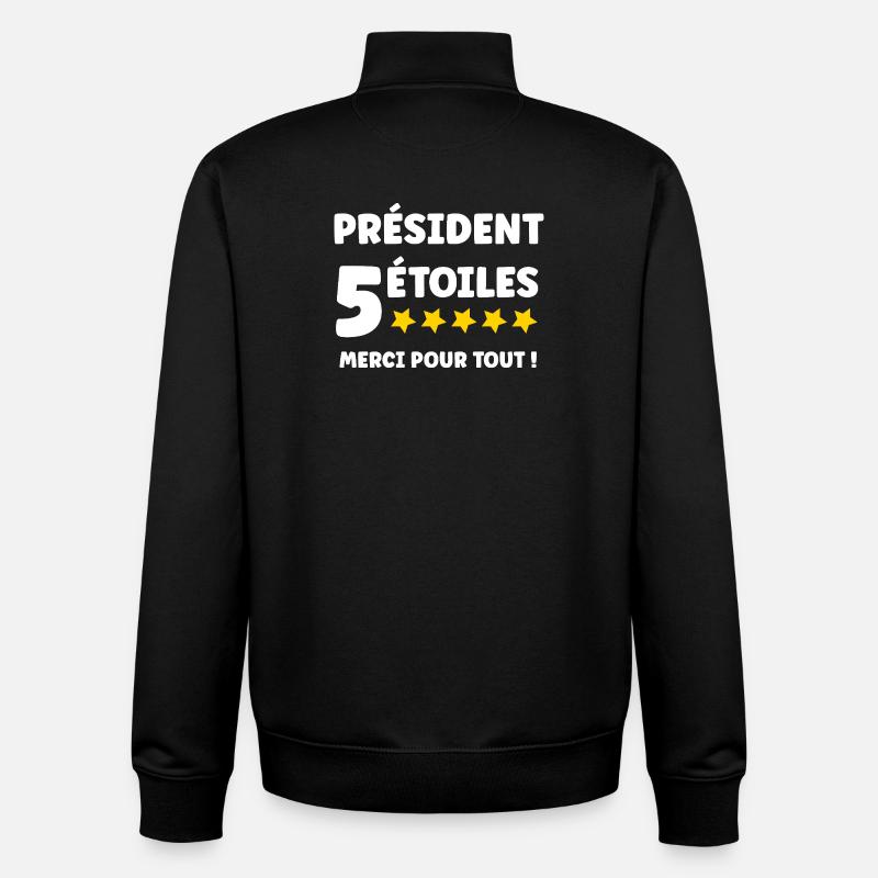 Präsident - Unisex Organic Zip Sweatshirt von Stanley/Stella - Schwarz