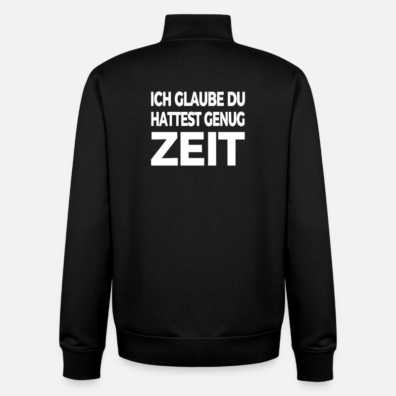 Zeit - Unisex Organic Zip Sweatshirt von Stanley/Stella - Schwarz