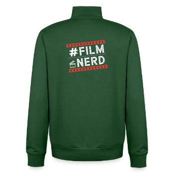  #FILM NERD Kino Fan Filmklappe Cineast - Unisex Organic Zip Sweatshirt von Stanley/Stella - Flaschengrün - Hinten - AI Model Male 185 dark (185cm)