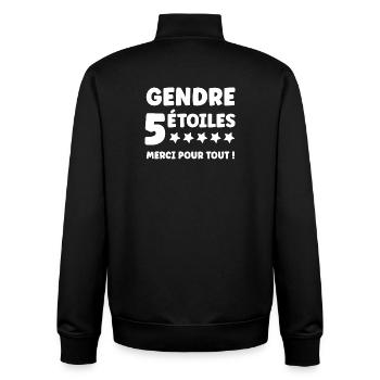 son-in-law - Unisex Organic Zip Sweatshirt by Stanley/Stella - black - Back - AI Model Male 185 light (185cm)