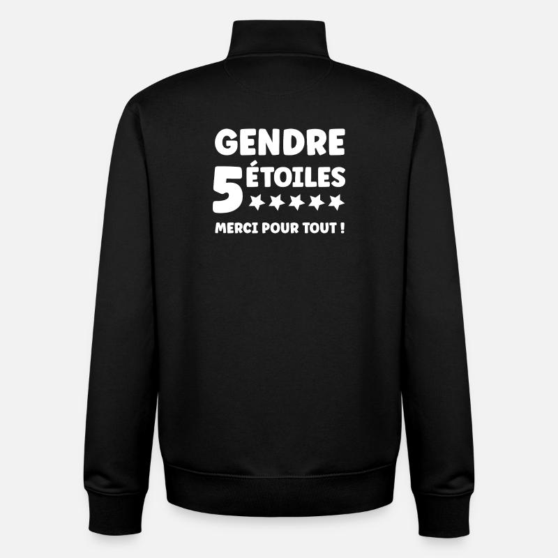 gendre - Sweat zippé unisexe en coton bio Stanley/Stella - noir