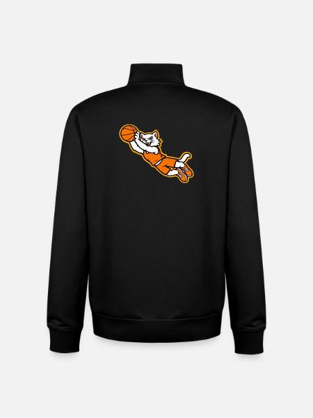 Wildcat-Basketball Flying Dunk Maskottchen - Unisex Organic Zip Sweatshirt von Stanley/Stella - Schwarz