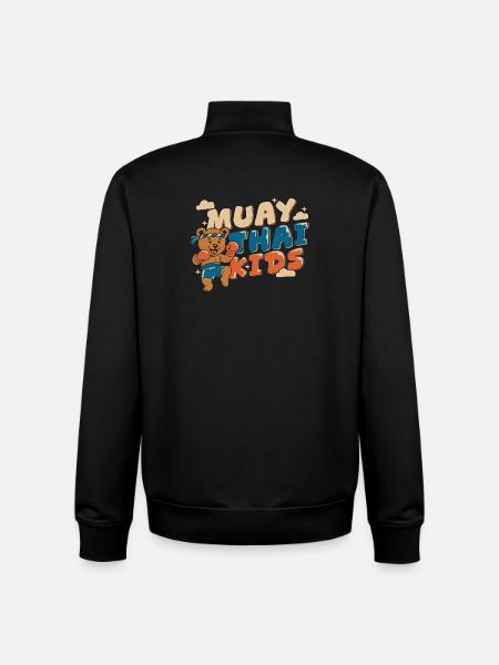 Muay Thai Kids – Boxing Bear - Unisex Organic Zip Sweatshirt by Stanley/Stella - black