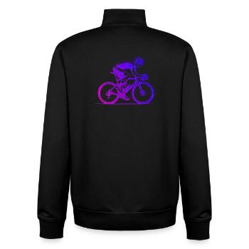 Road Bike Graphic for Road Bike - Unisex Organic Zip Sweatshirt by Stanley/Stella - black - Back - AI Model Male 185 light (185cm)