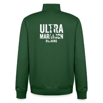 Ultra Marathon Running - Unisex Organic Zip Sweatshirt by Stanley/Stella - bottle green - Back - AI Model Male 185 dark (185cm)