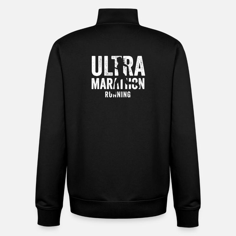 Ultramarathon - Sweat zippé unisexe en coton bio Stanley/Stella - noir