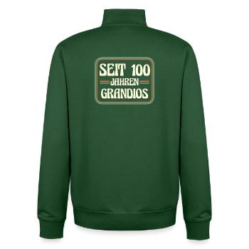 100 Years Old Birthday 100th Birthday - Unisex Organic Zip Sweatshirt by Stanley/Stella - bottle green - Back - AI Model Male 185 dark (185cm)