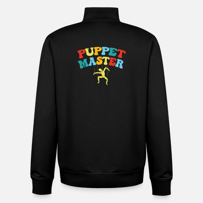 Art du Swing du Marionnettiste - Sweat zippé unisexe en coton bio Stanley/Stella - noir