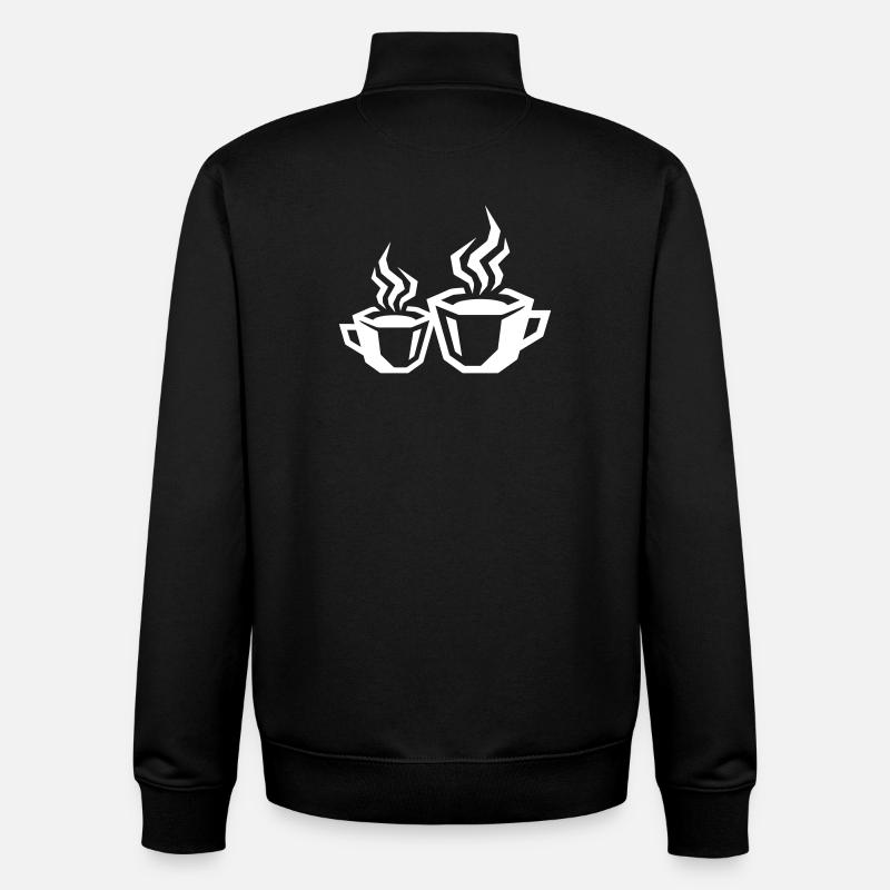 kaffee symbol coffee - Unisex Organic Zip Sweatshirt von Stanley/Stella - Schwarz