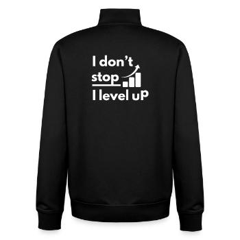 Ich höre nicht auf, ich steige auf. - Unisex Organic Zip Sweatshirt von Stanley/Stella - Schwarz - Hinten - AI Model Male 185 light (185cm)