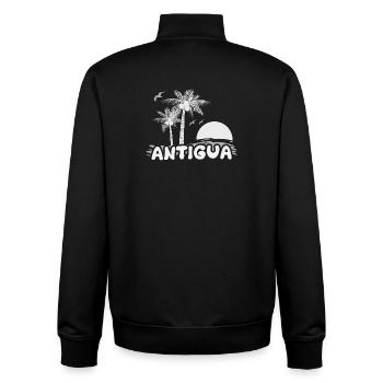 Urlaub Antigua - Unisex Organic Zip Sweatshirt von Stanley/Stella - Schwarz - Hinten - AI Model Male 185 light (185cm)