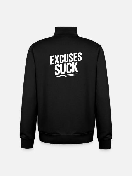 Les excuses sont nulles - Sweat zippé unisexe en coton bio Stanley/Stella - noir