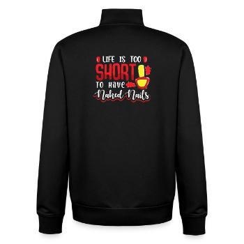 Nail Designer Nail Designer Cosmetics Nail Salon - Unisex Organic Zip Sweatshirt by Stanley/Stella - black - Back - AI Model Male 185 light (185cm)