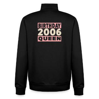 birthday queen 20 years old 2006 Birthday - Unisex Organic Zip Sweatshirt by Stanley/Stella - black - Back - AI Model Male 185 light (185cm)
