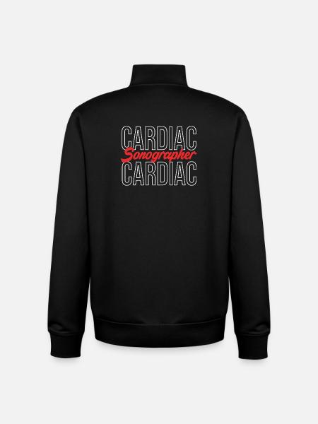 Cardiogram, cardiography, sonography, ultrasound - Unisex Organic Zip Sweatshirt by Stanley/Stella - black