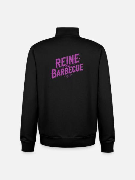 Retro Barbecue Queen Purple - Unisex Organic Zip Sweatshirt by Stanley/Stella - black
