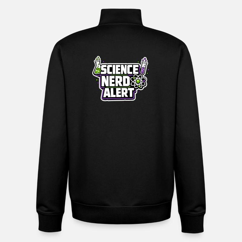 Science Nerd Alert Motive - Unisex Organic Zip Sweatshirt by Stanley/Stella - black