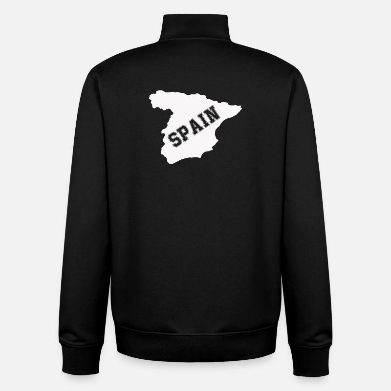 Spain Spain - Unisex Organic Zip Sweatshirt by Stanley/Stella - black