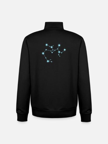 Sagittarius Star Constellation Zodiac Sign Blue - Unisex Organic Zip Sweatshirt by Stanley/Stella - black