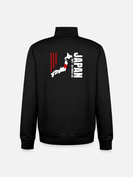 Emigrate to Japan - Unisex Organic Zip Sweatshirt by Stanley/Stella - black