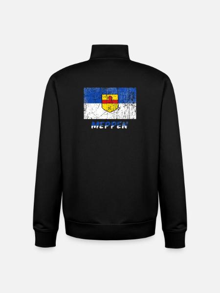 Stadtfahne Meppen Stadtfahne Drapeau Flagge - Unisex Organic Zip Sweatshirt von Stanley/Stella - Schwarz