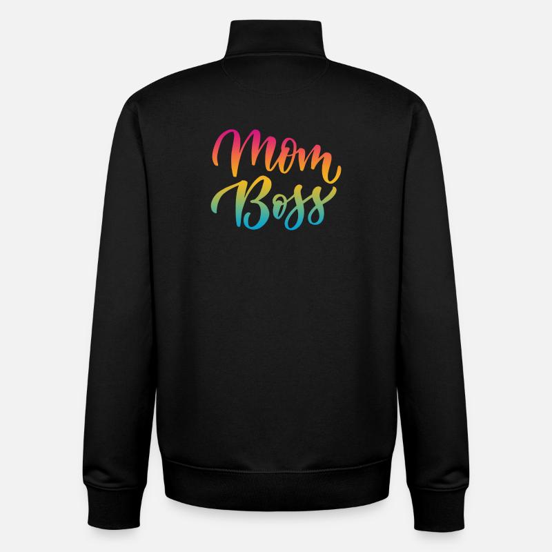 Maman Bos.s - Sweat zippé unisexe en coton bio Stanley/Stella - noir