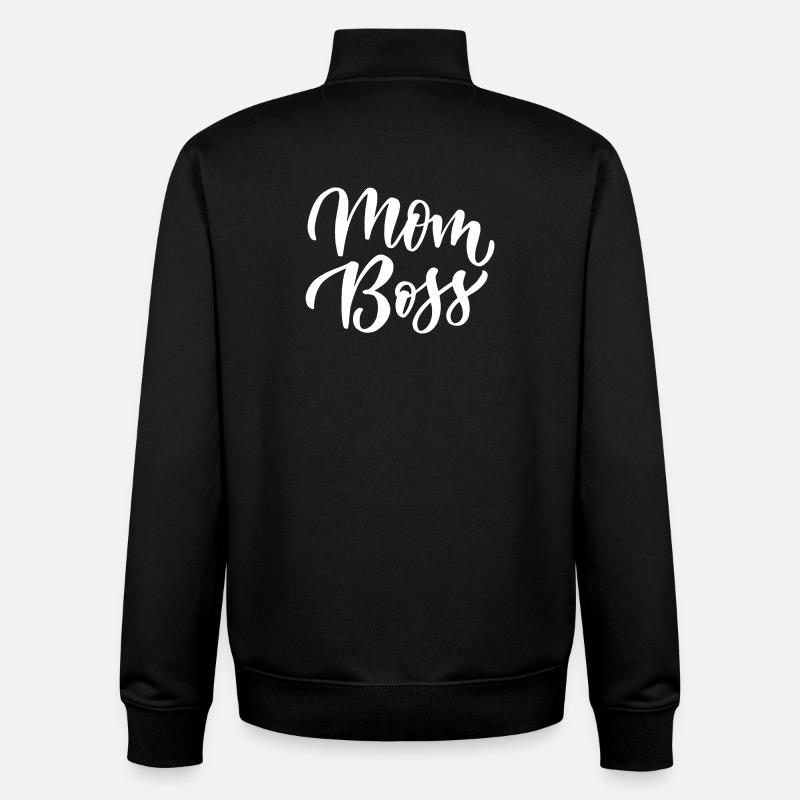 Maman Bos.s - Sweat zippé unisexe en coton bio Stanley/Stella - noir