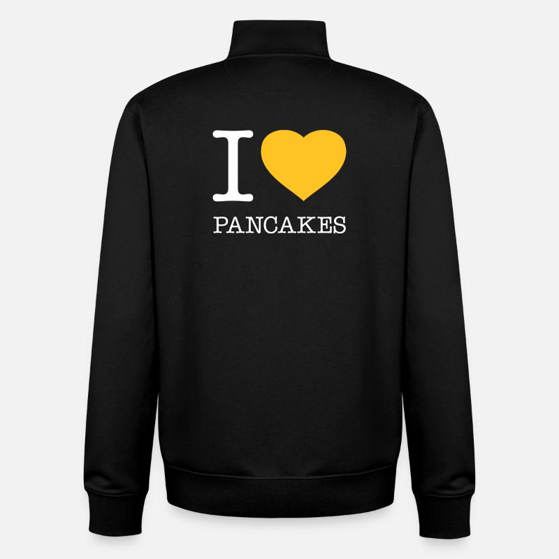 J’ADORE LES CRÊPES - Sweat zippé unisexe en coton bio Stanley/Stella - noir