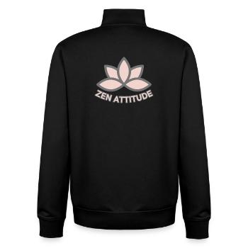 Zen Attitude - Sweat zippé unisexe en coton bio Stanley/Stella - noir - Dos - AI Model Male 185 light (185cm)