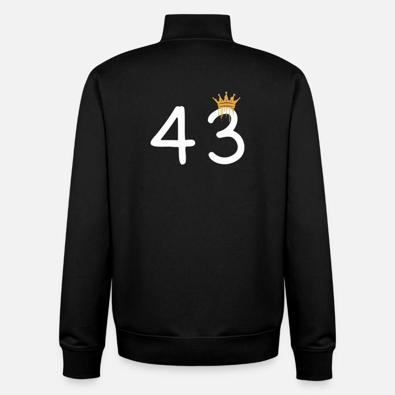 Königskrone Handlettering Design - Unisex Organic Zip Sweatshirt von Stanley/Stella - Schwarz