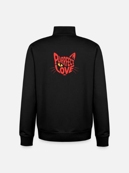 Cat Lover Purrfekte Liebe - Katzenfreund - Unisex Organic Zip Sweatshirt by Stanley/Stella - black