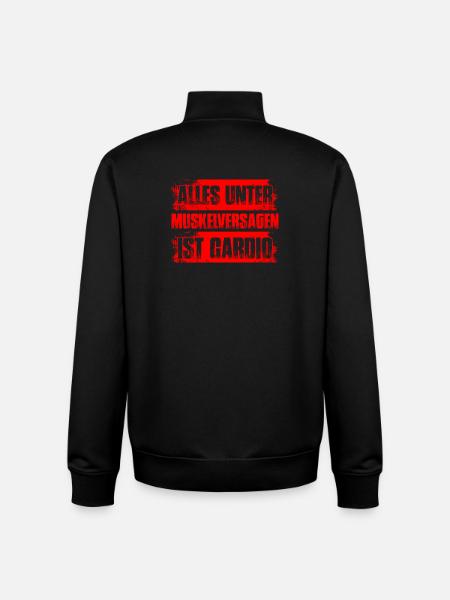 Cardio Bodybuilding Bodybuilder Gym Strength Training - Unisex Organic Zip Sweatshirt by Stanley/Stella - black