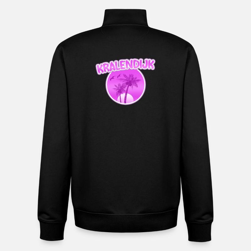 KRALENDIJK - Sweat zippé unisexe en coton bio Stanley/Stella - noir