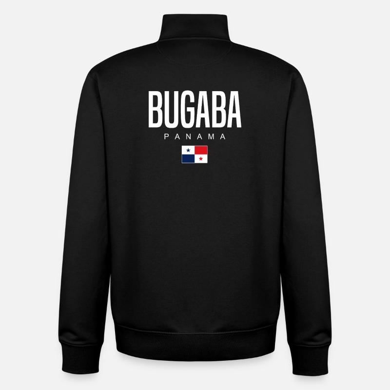 Bugaba Panama Panaméen - Sweat zippé unisexe en coton bio Stanley/Stella - noir