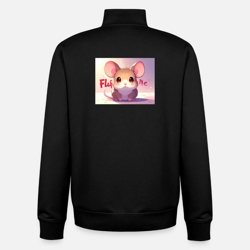 Mouse Fluff me - Unisex Organic Zip Sweatshirt by Stanley/Stella - black