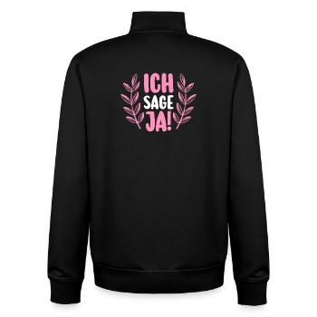 Bachelor Party Team Bride Hen Party - Unisex Organic Zip Sweatshirt by Stanley/Stella - black - Back - AI Model Male 185 light (185cm)