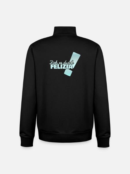 First name Felizia - Unisex Organic Zip Sweatshirt by Stanley/Stella - black