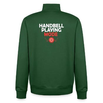 Choir Music Instrument Handbell Choir - Unisex Organic Zip Sweatshirt by Stanley/Stella - bottle green - Back - AI Model Male 185 dark (185cm)