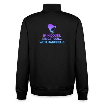 Choir Music Instrument Handbell Choir - Unisex Organic Zip Sweatshirt by Stanley/Stella - black - Back - AI Model Male 185 light (185cm)