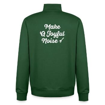 Make A Joyful Noise Typografie - Unisex Organic Zip Sweatshirt von Stanley/Stella - Flaschengrün - Hinten - AI Model Male 185 dark (185cm)