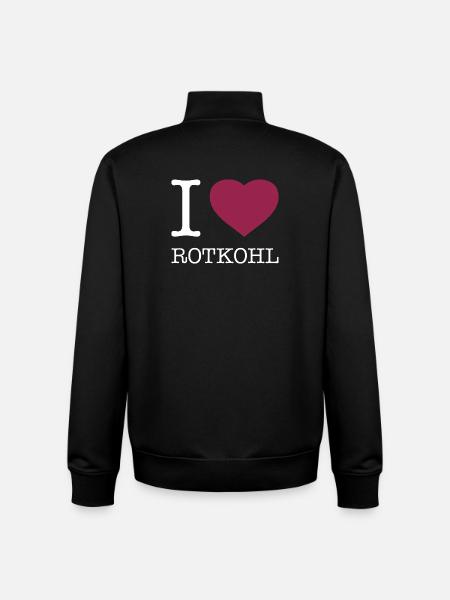 I love red cabbage - Unisex Organic Zip Sweatshirt by Stanley/Stella - black