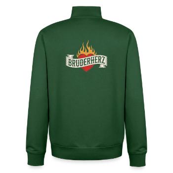 Bruderherz Brüder Großer Bro Spruch Kleiner Bruder - Unisex Organic Zip Sweatshirt von Stanley/Stella - Flaschengrün - Hinten - AI Model Male 185 dark (185cm)