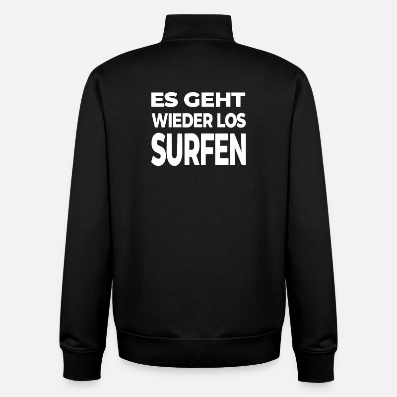 Surf - Sweat zippé unisexe en coton bio Stanley/Stella - noir
