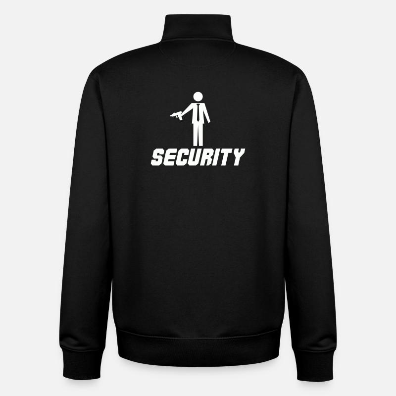 Security mit Waffe - Unisex Organic Zip Sweatshirt von Stanley/Stella - Schwarz