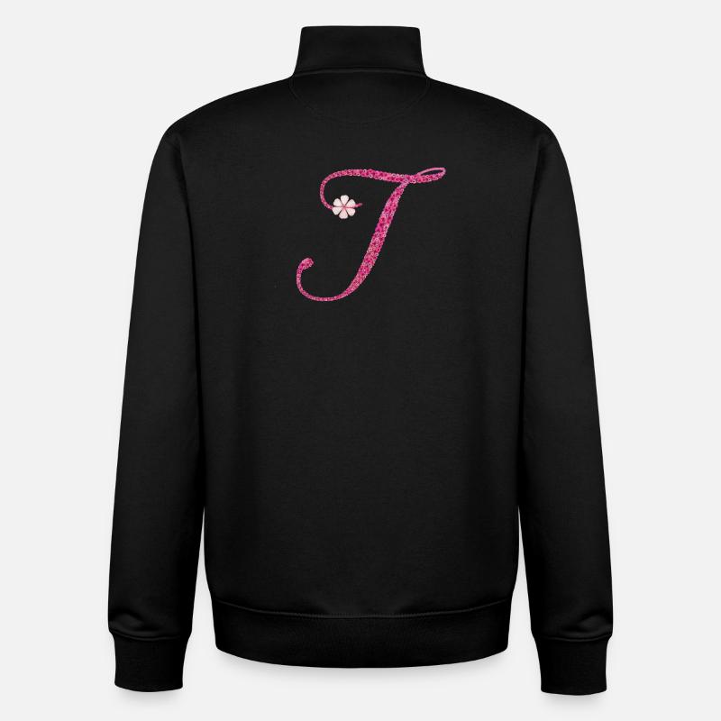 « T », un signe de puissance silencieuse - Sweat zippé unisexe en coton bio Stanley/Stella - noir