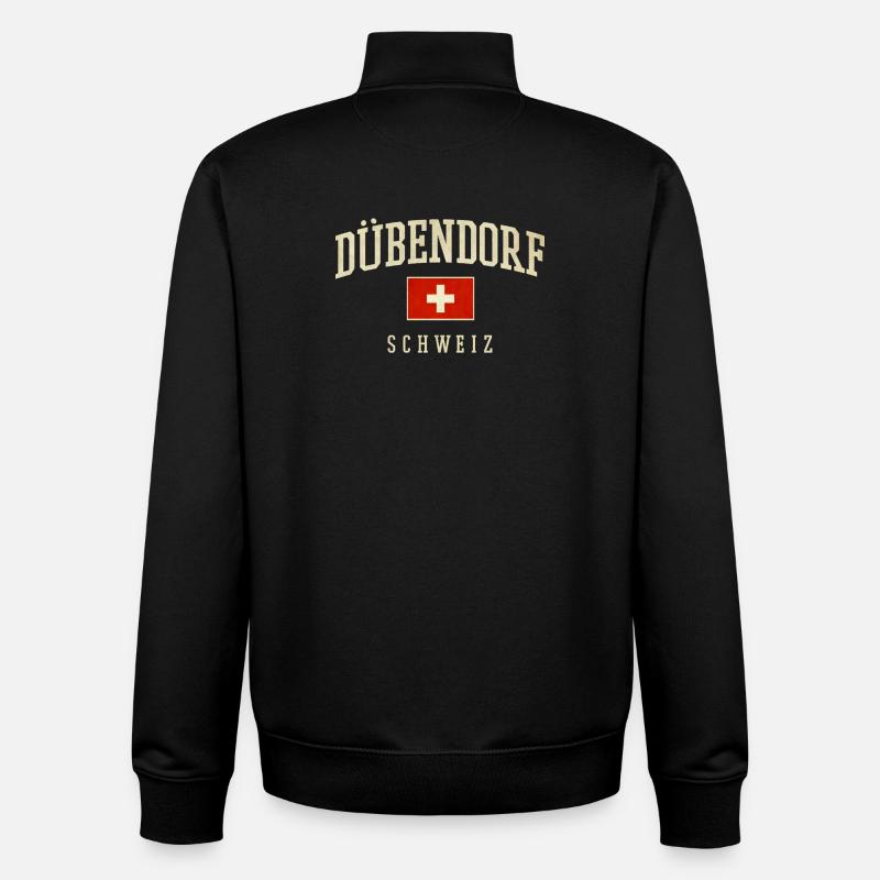 Dübendorf Schweiz Design mit Flagge - Unisex Organic Zip Sweatshirt von Stanley/Stella - Schwarz