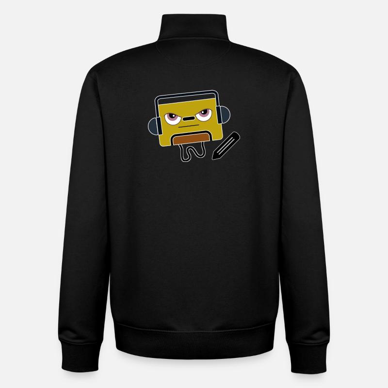 BlockAudio Serious Writing Retro-Kassette - Unisex Organic Zip Sweatshirt von Stanley/Stella - Schwarz